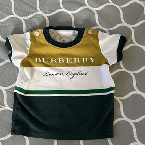 Burberry Kids T-Shirt - Gold, White, Dark Green